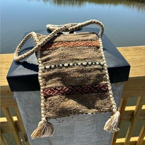 Frankie & Johnnie Boho Woven Shoulder Bag Purse